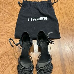 Women's Black Glitter Ballroom Shoes